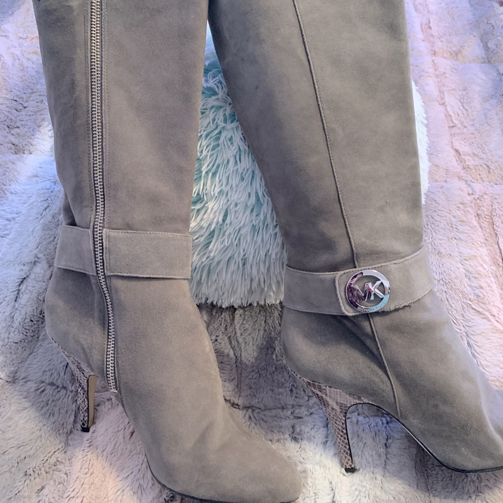 Michael kors Suede grey knee boots